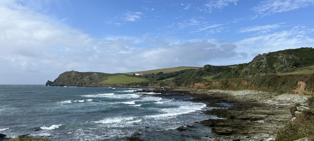 View towards coastguard station at Prawle Point